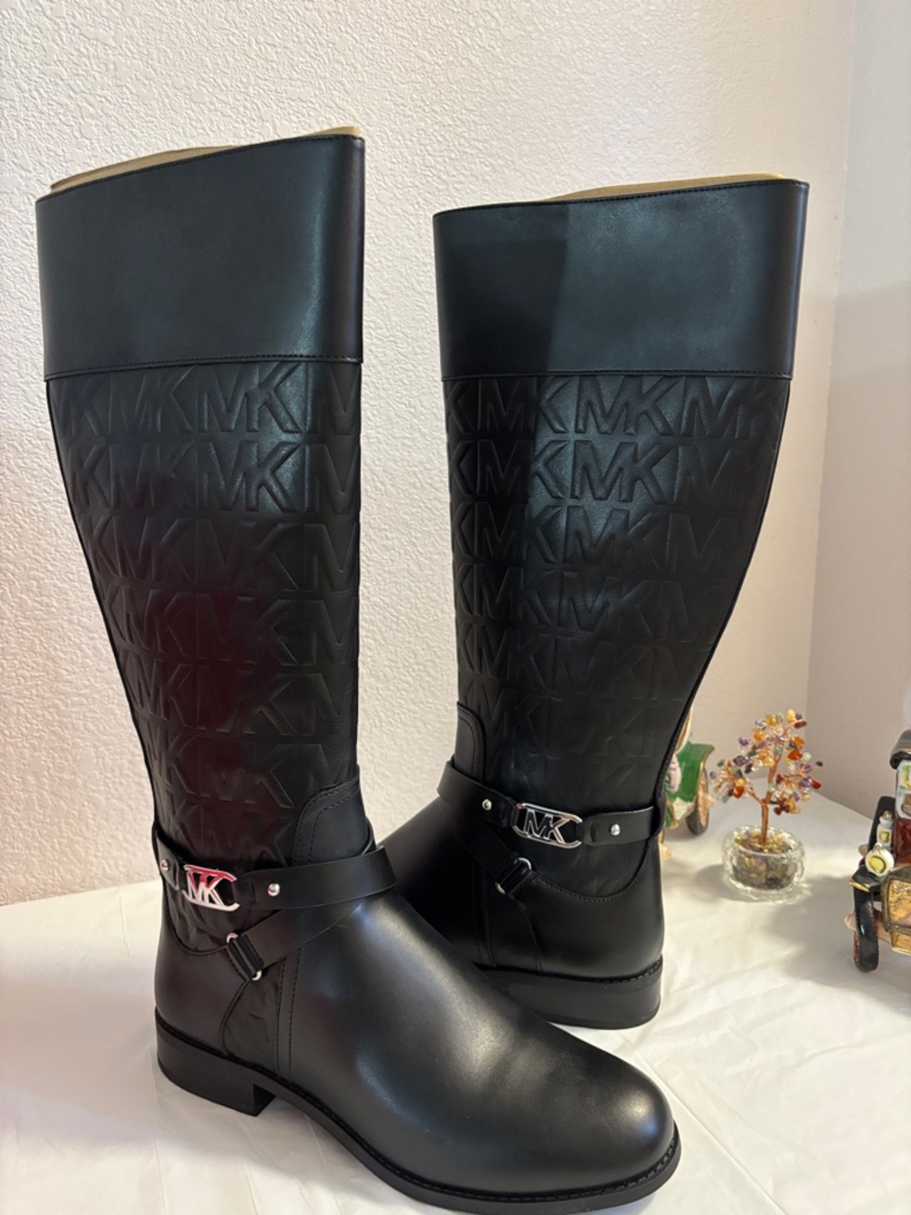 Michael Kors Black Quilted Over-the-Knee Boots